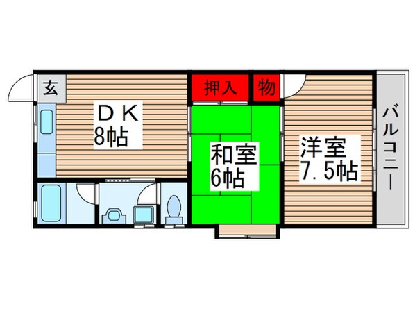 ハイツ花井の物件間取画像